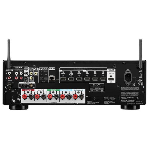 DENON AVR-S660H, 5.2 KANALŲ AV IMTUVAS - STIPRINTUVAS GALIA: 5 X 75 W  (8 OMAI, 20HZ - 20KHZ, THD 0,08%), AMAZON ALEXA, GOOGLE ASSISTANT ARBA APPLE SIRI PALAIKYMAS 
