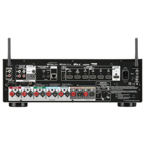 DENON AVR-X1800H, 8K NAMŲ KINO STIPRINTUVAS GALIA: 7 X 175W, 8K RAIŠKA,  