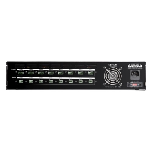 DENON PRO DN-508A 8 ZONŲ STIPRINTUVAS DAŽNIŲ JUOSTA 5 HZ – 20 KHZ (PRIE -3 DB), GALIA > 55W RMS, VARŽA > 10 KΩ  
