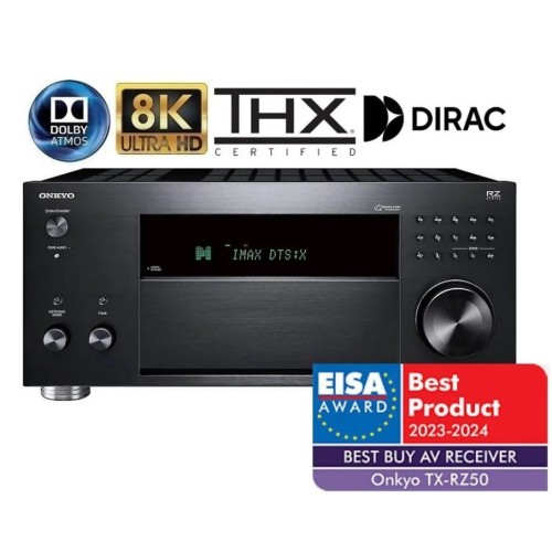 ONKYO TX-RZ50 AV 9.2 KANALŲ 3-ZONŲ NAMŲ KINO STIPRINTUVAS/RESYVERIS GALIA: 9X250 W THX® SERTIFIKUOTAS RINKTINIS RZ SERIJOS DINAMINIS GARSO STIPRINTUVAS, IMAX® ENHANCED