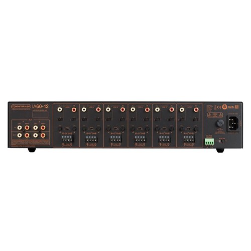 MONITOR AUDIO IA60-12 STIPRINTUVAS ĮĖJIMO JAUTRUMAS 100 MV / 1 W, 700 MV DAŽNIŲ JUOSTA 5 HZ – 50 KHZ 