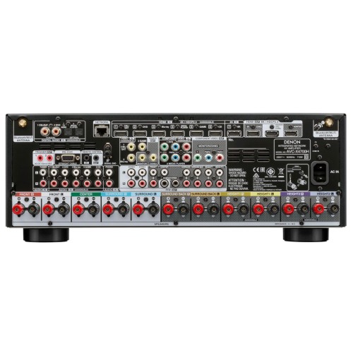 DENON AVC-X4700H 9.2 KANALŲ 3-ZONŲ 8K NAMŲ KINO STIPRINTUVAS/RESYVERIS GALIA 9 X 200W. AMAZON ALEXA, APPLE AIRPLAY BEI GOOGLE ASSISTANT PALAIKYMAS, 3D GARSO STANDARTAS 