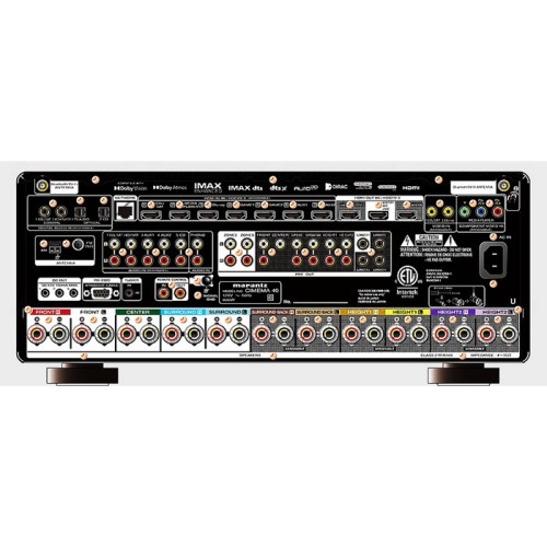 MARANTZ CINEMA 40, A/V IMTUVAS-STIPRINTUVAS GALIA: 9 X 125W, AUDYSSEY MULTEQ XT32 PALAIKYMAS, DOLBY BEI DTS GARSO TECHNOLOGIJŲ PALAIKYMAS, 8K ULTRA HD PLUS HEOS PALAIKYMAS 