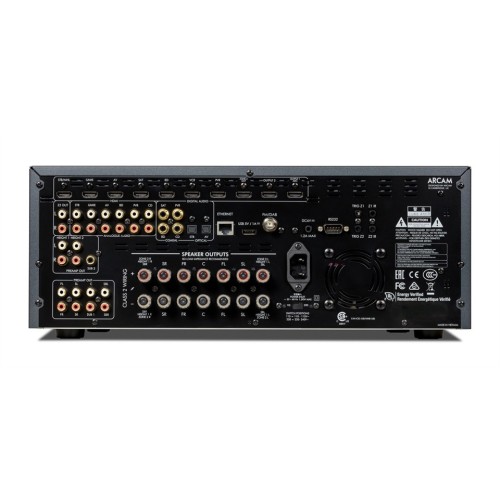 ARCAM AVR390 AV RESYVERIS STIPRINTUVAS 7 KANALAI, 1KHZ, 0.2% THD - 60W FM / DAB / DAB+ 