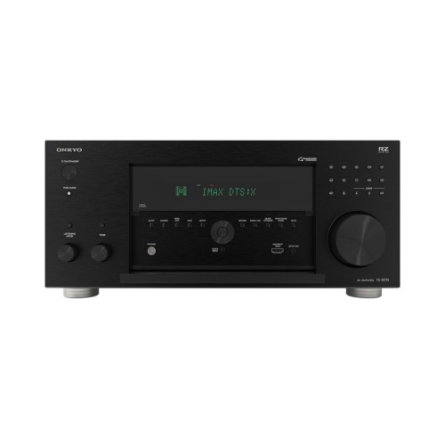 ONKYO TX-RZ70, 11.2 KANALŲ AV IMTUVAS- SIPRINTUVAS 4K IR 8K PALAIKYMAS (4K/120HZ, 8K/60HZ, HDMI2.1 VRR, QFT, ALLM, HDCP2.3, HDR10+), SPOTIFY, TIDAL, DEEZER, AIRPLAY 2, CHROMECAST BUILT-IN, TUNEIN, BLUETOOTH SĄSAJOS, VALDYMAS BALSU NAUDOJANT GOOGLE HOME BE