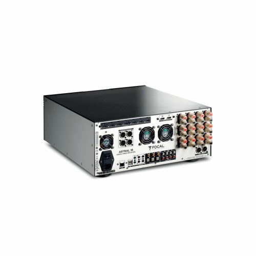 FOCAL ASTRAL 16 – AUKŠČIAUSIOS KLASĖS 16 KANALŲ AV PROCESORIUS IR STIPRINTUVAS. GALIA: 200 W PRIE 8 Ω, 300 W PRIE 4 Ω (KIEKVIENAM IŠ 12 KANALŲ). 
