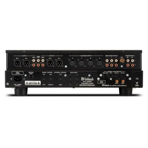 MCINTOSH C49 – AUKŠTOS KLASĖS 2 KANALŲ PRADINIS STIPRINTUVAS. GALIA: 12 V (BALANSUOTAS IŠĖJIMAS), 6 V (NEBALSANSUOTAS IŠĖJIMAS).  DAŽNIŲ JUOSTA: +0, -0,5 DB NUO 10 HZ IKI 100 000 HZ. 