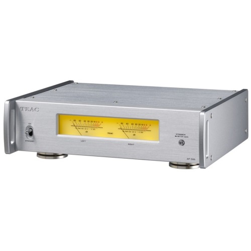 TEAC AP-505 - AUKŠTOS KLASĖS STEREO GALIOS STIPRINTUVAS,  GALIA:  130 W + 130 W (4 Ω, 1 KHZ, JEITA).  90 W + 90 W (8 Ω, 1 KHZ, JEITA).  250 W (8 Ω, BTL REŽIMU) 