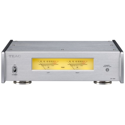TEAC AP-505 - AUKŠTOS KLASĖS STEREO GALIOS STIPRINTUVAS,  GALIA:  130 W + 130 W (4 Ω, 1 KHZ, JEITA).  90 W + 90 W (8 Ω, 1 KHZ, JEITA).  250 W (8 Ω, BTL REŽIMU) 