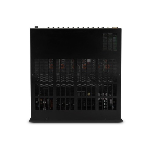MCINTOSH MI1250 – AUKŠTOS KLASĖS 12 KANALŲ GALIOS STIPRINTUVAS, SKIRTAS MULTIZONINĖMS IR NAMŲ GARSO SISTEMOMS. GALIA: 50 W VIENAM KANALUI PRIE 8 OMŲ, 90 W VIENAM KANALUI PRIE 4 OMŲ..  DAŽNIŲ JUOSTA: +0, -0,5 DB NUO 20 HZ IKI 20 000 HZ. 
