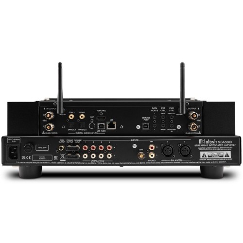 IŠ EKSPOZICIJOS MCINTOSH MSA5500 AUKŠTOS KLASĖS 2 KANALŲ GARSO STIPRINTUVAS SU INTERNETO GROTUVU  GALIA 2X160 W AIRPLAY GOOGLE CAST QOBUZ CONNECT SPOTIFY CONNECT (SPOTIFY LOSSLESS) TIDAL CONNECT 