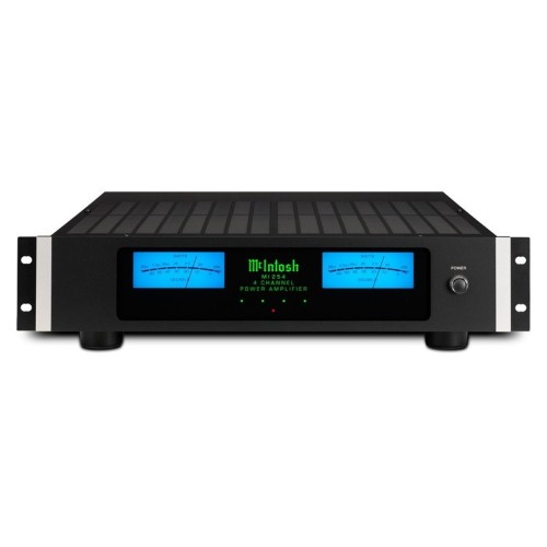 MCINTOSH MI254 – AUKŠTOS KLASĖS 4 KANALŲ GALIOS STIPRINTUVAS. GALIA: 250 W VIENAM KANALUI PRIE 8 OMŲ, 300 W VIENAM KANALUI PRIE 4 OMŲ. DAŽNIŲ JUOSTA: +0, -0,5 DB NUO 20 HZ IKI 20 000 HZ. 