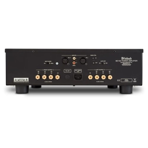 MCINTOSH MC152 – AUKŠTOS KLASĖS 2 KANALŲ GALIOS STIPRINTUVAS. GALIA: 150 W VIENAM KANALUI PRIE 2, 4 ARBA 8 OMŲ APKROVOS. DAŽNIŲ JUOSTA: +0, -0,25 DB NUO 20 HZ IKI 20 000 HZ. 