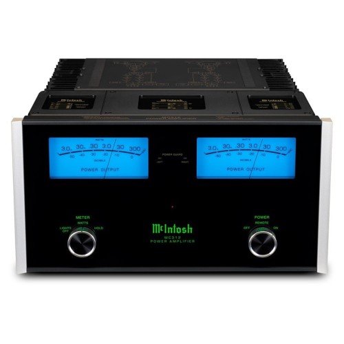MCINTOSH MC312 – AUKŠTOS KLASĖS DVIEJŲ KANALŲ GALIOS STIPRINTUVAS. GALIA: 300 W VIENAM KANALUI PRIE 2, 4 ARBA 8 OMŲ APKROVOS. DAŽNIŲ JUOSTA: +0, -0,25 DB NUO 20 HZ IKI 20 000 HZ. 