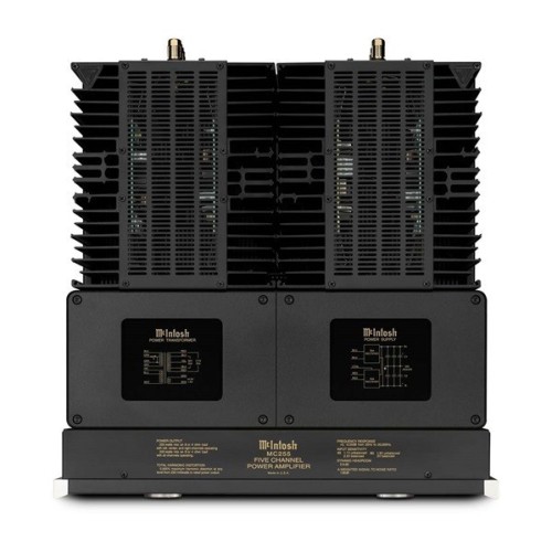MCINTOSH MC255 – AUKŠTOS KLASĖS 5 KANALŲ GALIOS STIPRINTUVAS. GALIA: 250 W VIENAM KANALUI PRIE 2, 4 ARBA 8 OMŲ APKROVOS. DAŽNIŲ JUOSTA: +0, -0,25 DB NUO 20 HZ IKI 20 000 HZ. 