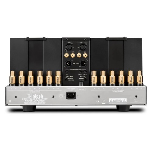 MCINTOSH MC462 – AUKŠTOS KLASĖS DVIEJŲ KANALŲ GALIOS STIPRINTUVAS. GALIA: 450 W VIENAM KANALUI PRIE 2, 4 ARBA 8 OMŲ APKROVOS. DAŽNIŲ JUOSTA: +0, -0,25 DB NUO 20 HZ IKI 20 000 HZ. 