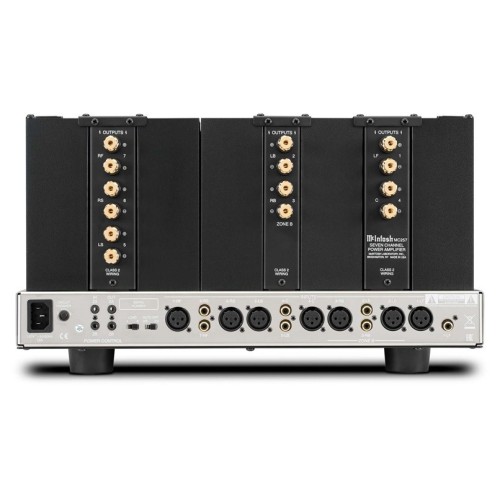 MCINTOSH MC257 – AUKŠTOS KLASĖS 7 KANALŲ GALIOS STIPRINTUVAS. GALIA: 250 W VIENAM KANALUI PRIE 2, 4 ARBA 8 OMŲ APKROVOS. DAŽNIŲ JUOSTA: +0, -0,25 DB NUO 20 HZ IKI 20 000 HZ. 
