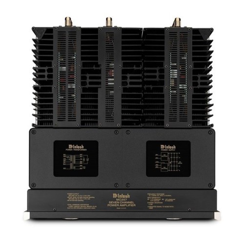 MCINTOSH MC257 – AUKŠTOS KLASĖS 7 KANALŲ GALIOS STIPRINTUVAS. GALIA: 250 W VIENAM KANALUI PRIE 2, 4 ARBA 8 OMŲ APKROVOS. DAŽNIŲ JUOSTA: +0, -0,25 DB NUO 20 HZ IKI 20 000 HZ. 