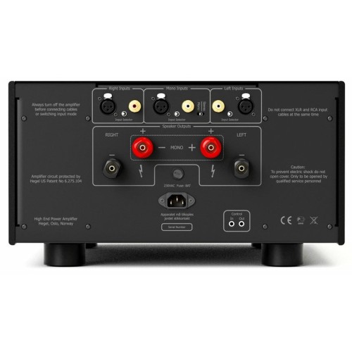 HEGEL H30A, GALIOS STIPRINTUVAS GALIA: DAUGIAU NEI 1100 W, ESANT 8 OMAMS (MONO), ĮĖJIMAI: RCA NESUBALANSUOTI IR XLR SUBALANSUOTI ĮĖJIMAI: RCA NESUBALANSUOTI IR XLR SUBALANSUOTI, ĮĖJIMO VARŽA: SUBALANSUOTAS 20 KOHM, NESUBALANSUOTAS 10 KOHM 