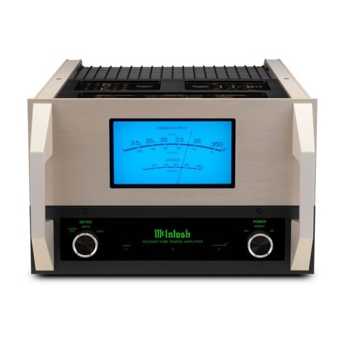 MCINTOSH MC3500 – AUKŠTOS KLASĖS MONOFONINIS LEMPINIS GALIOS STIPRINTUVAS. GALIA: 350 W VIENAM KANALUI PRIE 2, 4 ARBA 8 OMŲ APKROVOS. DAŽNIŲ JUOSTA: +0, -0,5 DB NUO 20 HZ IKI 50 000 HZ. 