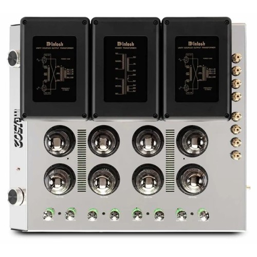 MCINTOSH MC1502 – AUKŠTOS KLASĖS DVIEJŲ KANALŲ LEMPINIS GALIOS STIPRINTUVAS. GALIA: 150 W VIENAM KANALUI PRIE 2, 4 ARBA 8 OMŲ APKROVOS. DAŽNIŲ JUOSTA: +0, -0,25 DB NUO 20 HZ IKI 20 000 HZ; +0, -3 DB NUO 10 HZ IKI 70 000 HZ. 