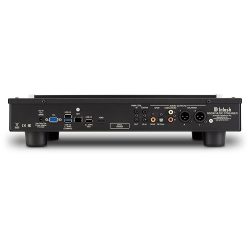 MCINTOSH MS500 – AUKŠTOS KLASĖS TINKLO GROTUVAS SU 500 GB SSD IR INTEGRUOTOMIS SRAUTINIO PERDAVIMO PASLAUGOMIS. BENDRAS HARMONINIS IŠKRAIPYMAS (THD): 0,005%.  DAŽNIŲ DIAPAZONAS: 2 HZ – 22 000 HZ.  