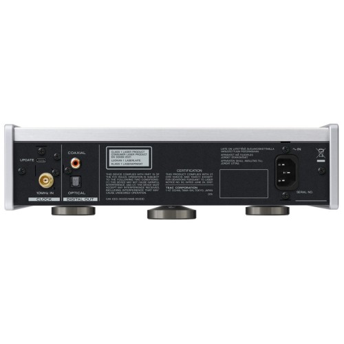 TEAC PD-505T - AUKŠTOS KLASĖS CD GROTUVAS, GALIA: 4 W (DARBO REŽIME), 0,3 W (BUDĖJIMO REŽIME). SKAITMENINĖS IŠVESTYS:  KOAKSIALINĖ (RCA, AUKSU PADENGTA): 0,5 VP-P, 75 Ω.  