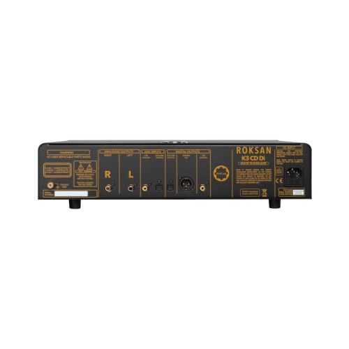 ROKSAN K3 CD DI PLAYER, CD GROTUVAS AUKŠTOS KOKYBĖS PCM1798 24 BITŲ / 192 KHZ DAC, OPTINĖ TOSLINK SKAITMENINĖ ĮVESTIS, 75 OMŲ PAAUKSUOTA RCA SKAITMENINĖ ĮVESTIS 
