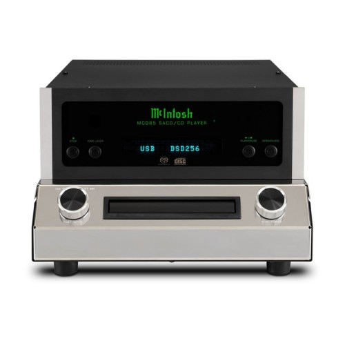 ​​MCINTOSH MCD85 – AUKŠTOS KLASĖS SACD/CD DVIEJŲ KANALŲ GROTUVAS. DAC TIPAS: 8 KANALŲ, 32 BITŲ PCM/DSD, KVADRATINĖ SUBALANSUOTA. SKAITMENINĖS ĮVESTYS:  2 KOAKSIALINĖS IR 2 OPTINĖS SKAITMENINĖS ĮVESTYS  PALAIKO PCM SIGNALUS IKI 192 KHZ.  