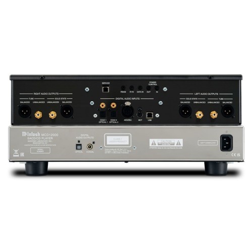 ​​​​MCINTOSH MCD12000 – TAI AUKŠČIAUSIOS KLASĖS SACD/CD DVIEJŲ KANALŲ GROTUVAS IR SKAITMENINIO-ANALOGINIO SIGNALO KEITIKLIS (DAC). DAŽNIŲ DIAPAZONAS:  SACD: 4HZ–40KHZ (+0,5DB / -2DB). CD: 4HZ–20KHZ (±0,5DB).  