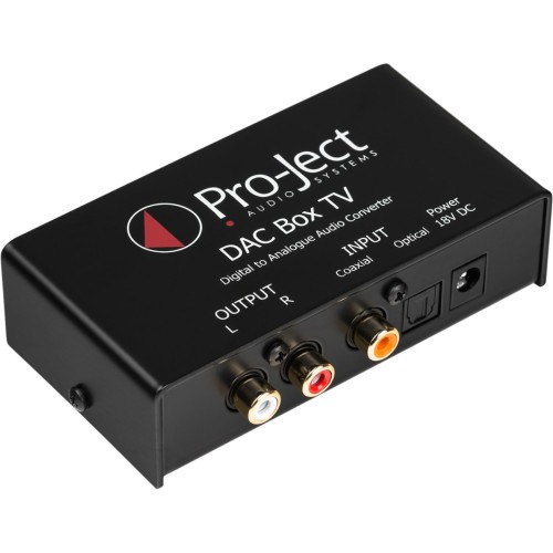 PRO-JECT DAC BOX TV KONVERTERIS SKAITEMNINIO-ANALOGINIO SIGNALO AUDIO KONVERTERIS, KONVERTERIO TIPAS: CIRRUS LOGIC CS4344, THD -90 DB, DINAMINIAI DAŽNIAI: -105 DB  