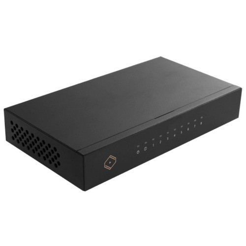 SILENT ANGEL BONN N8 – SPECIALIAI PARUOŠTAS TINKLO JUNGIKLIS MUZIKOS TRANSLIACIJOMS, TIPAS: 8 KANALŲ 100/1000 BASE‑T GIGABIT ETHERNET JUNGIKLIS (AUDIOPHILE‑GRADE) 