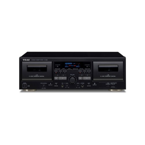 TEAC W-1200 KASEČIŲ GROTUVAS VIETA DVIEMS KASETĖMS, REC/PLAY MYGTUKAI PRIE KIEKVIENOS KASETĖS, RCA, USB JUNGTIS 