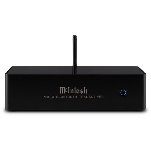 MCINTOSH MB20 – AUKŠTOS KOKYBĖS BLUETOOTH SIŲSTUVAS-IMTUVAS SU ANALOGINĖMIS IR SKAITMENINĖMIS JUNGTIMIS. BLUETOOTH 5.0 TECHNOLOGIJA: MB20 NAUDOJA BLUETOOTH 5.0 VERSIJĄ SU ADVANCED AUDIO CODING (AAC) STANDARTU IR QUALCOMM® APTX™ HD PALAIKYMU 