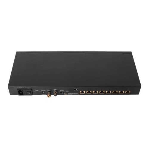 SILENT ANGEL BONN N8 PRO – AUKŠTOS KLASĖS TINKLO JUNGIKLIS, ETHERNET JUNGTYS: 8 × AUKSO DANGA RJ45 GIGABIT ETHERNET PRIEVADAI, IŠDĖSTYTI SIEKIANT SUMAŽINTI ELEKTROMAGNETINIUS TRIKDŽIUS. 