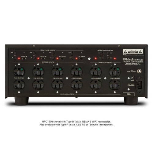 ​​​MCINTOSH MPC1500 – AUKŠTOS KOKYBĖS MAITINIMO VALDIKLIS/FILTRAS. ĮTAMPOS REGULIAVIMAS: ± 2,5 %. IŠĖJIMO ĮTAMPA: 230 V AC NOMINALI (SCHUKO LIZDAMS).. 