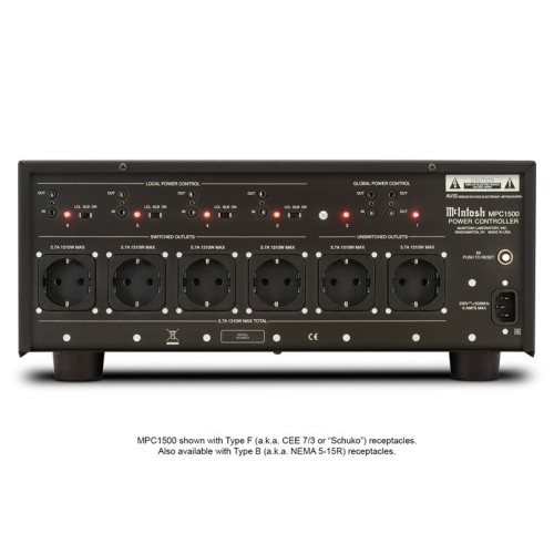 ​​​MCINTOSH MPC1500 – AUKŠTOS KOKYBĖS MAITINIMO VALDIKLIS/FILTRAS. ĮTAMPOS REGULIAVIMAS: ± 2,5 %. IŠĖJIMO ĮTAMPA: 230 V AC NOMINALI (SCHUKO LIZDAMS).. 