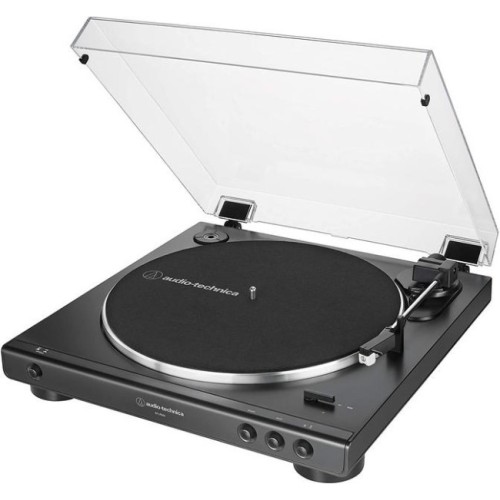 AUDIO-TECHNICA AT-LP60XUSB AUTOMATINIS PATEFONAS SU DIRŽINE PAVARA GREIČIAI 33-1/3 APS/MIN, 45 APS/MIN. S/N DAŽNIS: >50 DB (DIN-B)  