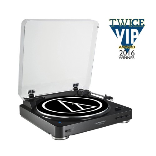 AUDIO-TECHNICA AT-LP60BKBT AUTOMATINĖS BELAIDIS PLOKŠTELIŲ GROTUVAS >50 DB (DIN-B) 33-1/3 RPM, 45 RPM 