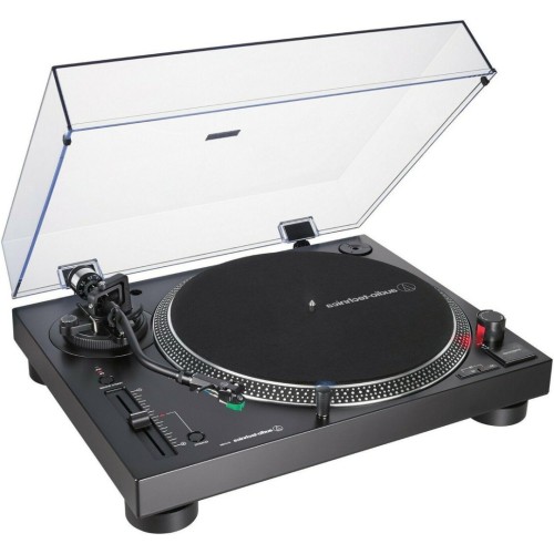 AUDIO-TECHNICA AT-LP120XUSB PATEFONAS   PROFESIONALUS DIRECT-DRIVE PLOKŠTELIŲ GROTUVAS 3 GREIČIAI 33-1/3 RPM, 45 RPM, 78 RPM DC MOTORAS INTEGRUOTAS FONOKOREKTORIUS 
