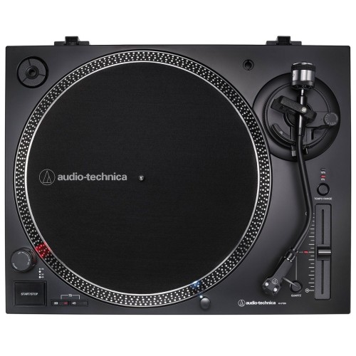 AUDIO-TECHNICA AT-LP120XUSB PATEFONAS   PROFESIONALUS DIRECT-DRIVE PLOKŠTELIŲ GROTUVAS 3 GREIČIAI 33-1/3 RPM, 45 RPM, 78 RPM DC MOTORAS INTEGRUOTAS FONOKOREKTORIUS 