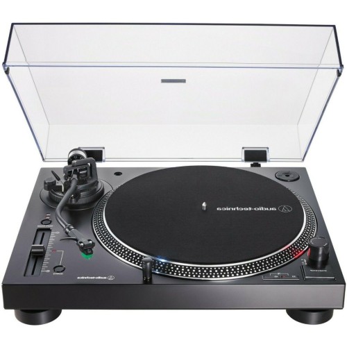 AUDIO-TECHNICA AT-LP120XUSB PATEFONAS   PROFESIONALUS DIRECT-DRIVE PLOKŠTELIŲ GROTUVAS 3 GREIČIAI 33-1/3 RPM, 45 RPM, 78 RPM DC MOTORAS INTEGRUOTAS FONOKOREKTORIUS 