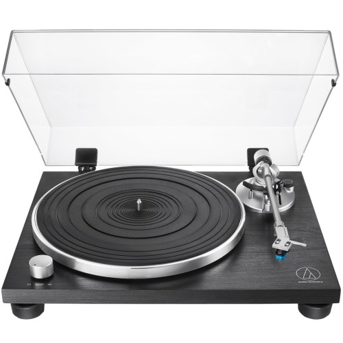 AUDIO-TECHNICA AT-LPW30 PATEFONAS MECHANINIS DIRŽINIS PLOKŠTELIŲ GROTUVAS DC MOTORAS SUKIMO GREITIS 33-1/3 RPM, 45 RPM S-R DAŽNIS >60DB 