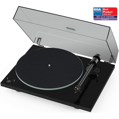 PRO-JECT T1 PHONO SB PATEFONAS PLOKŠTELIŲ GROTUVAS SU FONOKOREKTORIUMI IR DIRŽINĖ PAVARA, GREITIS: 33-45 APS/MIN, ELEKTRINIS GREIČIO KEITIKLIS 