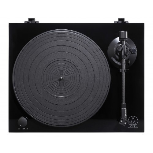 AUDIO-TECHNICA AT-LPW50PB MECHANINIS PATEFONAS DIRŽINĖ PAVARA, GREIČIAI 33-1/3 IR 45 APS/MIN, S/N DAŽNIS > 60 DB 