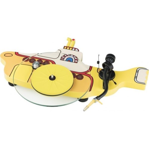 PRO-JECT THE BEATLES YELLOW SUBMARINE PATEFONAS GALIMI GREIČIO VARIANTAI 33, 45 APS/MIN SU MECHANINIU GREIČIŲ KEITIKLIU, DIRŽINĖ PAVARA 