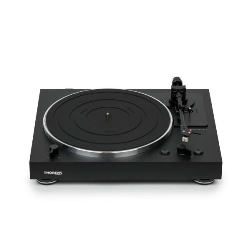 THORENS TDA 101 A, PATEFONAS UŽMONTUOTA AUDIO TEHNICA AT3600 MM TIPO GALVUTĖ, MYGTUKO PASPAUDIMU KEIČIAMI 33 BEI 45 GREIČIAI 