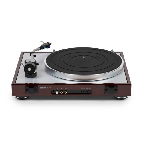 ​THORENS TD 403 DD - AUKŠTOS KLASĖS, RANKINIU BŪDU VALDOMAS PATEFONAS SU TIESIOGINE PAVARA. PAVAROS TIPAS: TIESIOGINĖ PAVARA,  VARIKLIS: 24 V DC VARIKLIS 