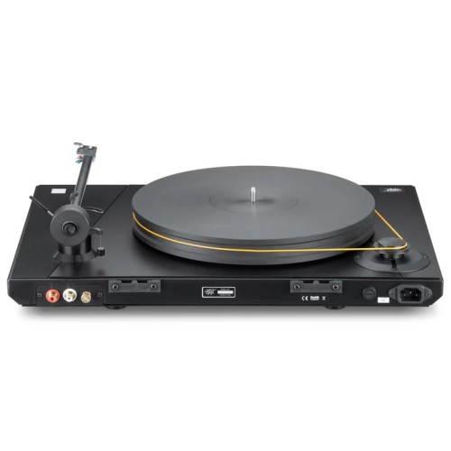MOFI ELECTRONICS ULTRADECK – AUKŠTOS KOKYBĖS PATEFONAS. PLOKŠTELĖS GREIČIAI: 33 1/3 IR 45 RPM (RANKINIU BŪDU KEIČIAMI).  PAVARA: DIRŽINĖ (BELT-DRIVE). 