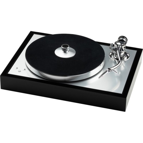PRO-JECT ORTOFON CENTURY PATEFONAS ELEKTRINIAI GREIČIO KEITIMO VARIANTAI 33, 45 APS/MIN IR MECHANINIS GREIČIO KEITIMAS 78 APS/MIN, VAROMAS DIRŽINĖS PAVAROS PRINCIPU 